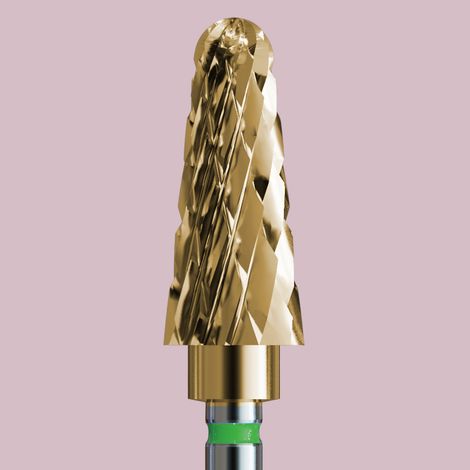 Taglierina in carburo rivestita in oro per acrilico e gel - Cono di raccolta (1/2)