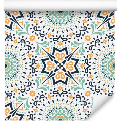 Papel pintado abstracto ornamental para salón y dormitorio, 50x1000 cm. (1/5)
