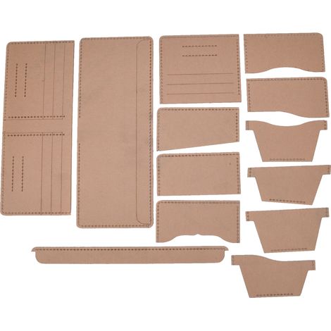Pochoir Portefeuille en Acrylique Transparent, Gabarit de Découpe Cuir pour Porte-Monnaie, Outil de Bricolage pour Maroquinerie, Modèle de Couture et Traçage, Kit de Fabrication de Sacs (1/5)