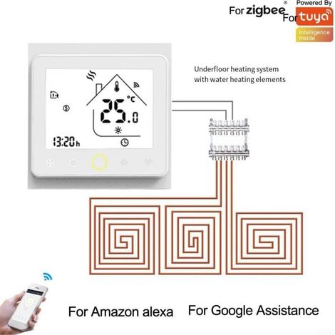 Thermostat Intelligent Chauffage Sol Et Chaudiere Gaz Electrique Compatible Alexa Google Home BHT-002-GA Sans Wifi 5A (1/4)