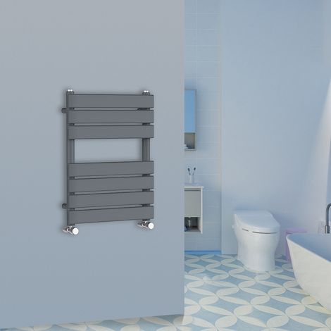 WarmeHaus 650x500mm Flat Panel Heated Towel Rail Central Heating Towel Warmer for Bathroom Kitchen Anthracite (1/5)