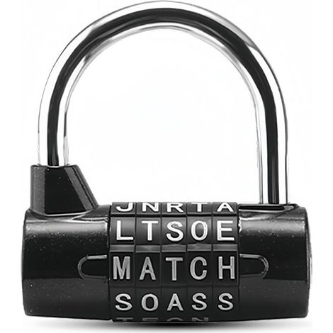 Cadenas à Combinaison 5 lettres, Cadenas à Code Cadenas à Combinaison Étanche et Antirouille Serrure pour Familles, Ecoles,Entreprises,Casiers et Autres Lieux (1/5)