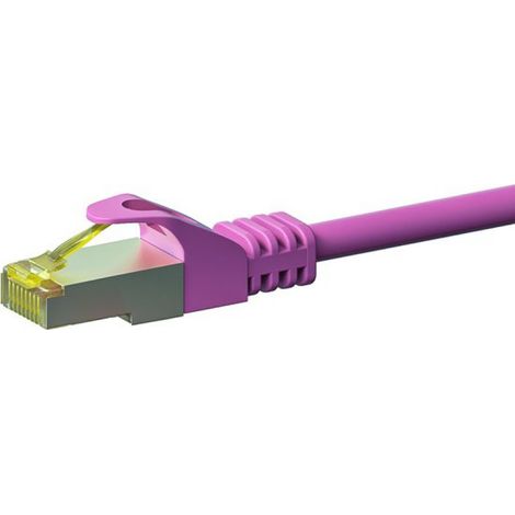 Cat7 S/FTP (PIMF) Patchkabel – 15 Meter, rosa – Netzwerkkabel – Internetkabel – UTP-Kabel – RJ45 – 10.000 Mbit/s (1/3)