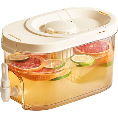 Getränkespender aus Kunststoff, Kaltgetränkebehälter für Obst, Teekanne, Limonade, Küche, Haushalt, Ellipsentrainer (1/5)