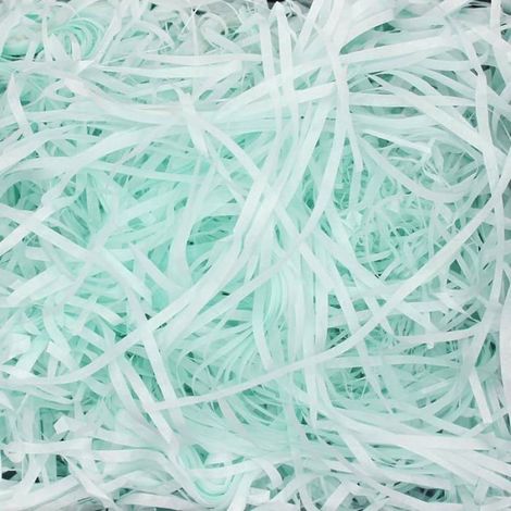 Papier Déchiqueté - 150 g - Pour Paniers Cadeaux Emballages Fêtes et Mariages - Bleu Vert (1/5)