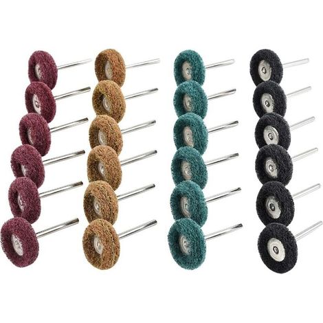 40 Pièces Kit Polissage Perceuse, Accessoires Dremel Polissage Abrasif de 25mm Outils Rotatifs Dremel, Grain 80/150/240/300, Accessoires de Polissage pour Bois Calcul Bijoux Plaque de Cadran (1/5)