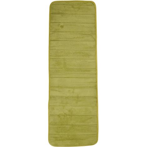 Tapis de cuisine/chambre en mousse à mémoire de forme absorbante et antidérapante, 120 x 40 cm, vert olive (1/5)