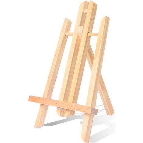 Chevalet De Table - 1 Unité - Bois Massif - Pliable Et Stable - Pour Peinture Et Loisirs Créatifs - 30x19 Cm (1/5)