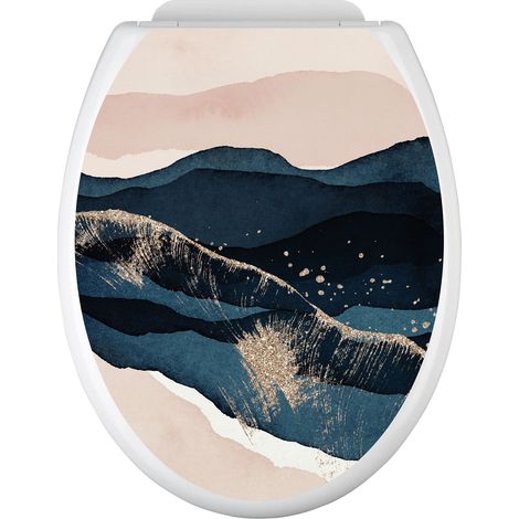 Stickers Abattant WC - Design - 35x43 cm - Adhésif BRILLANT (1/2)