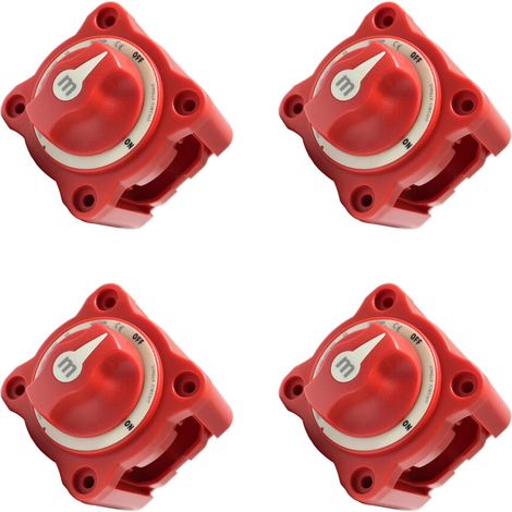4Pièces Isolateur Batterie Rouge Pour Bateau Et 12V Durable (1/2)