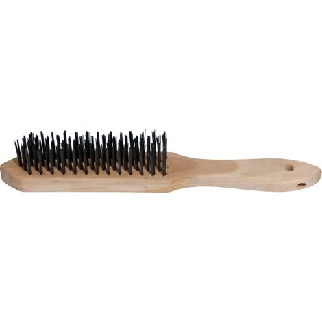 SPAZZOLA ACCIAIO MAURER MANICO LEGNO 5 RANGHI