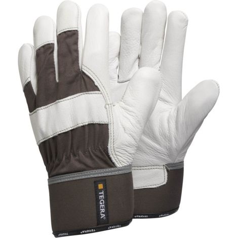 Guantes de trabajo Tegera 55 cuero protección EN 388 ergonómico (1/2)