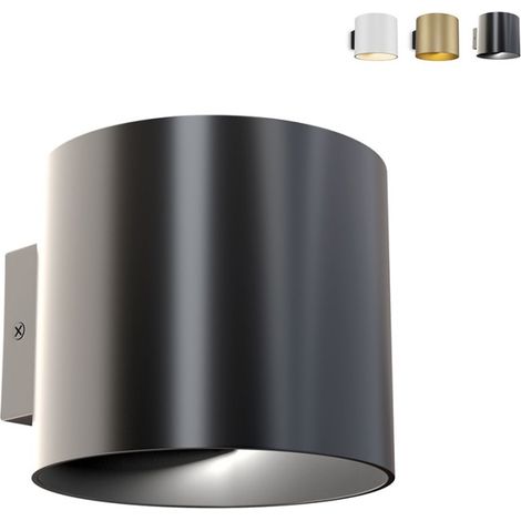 Applique Da Parete Moderno Rond Alluminio Nero 1 Luce G9 50W (1/5)