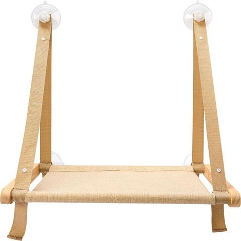 Pliable Hamac Chat Fenetre jusqu'à 20kg, Hamac pour Chat avec Ventouse Puissante, Tissu Lavable, Support pour Rebord de Fenêtre, Sac de Couchage pour Chats (50x38cm) (1/5)