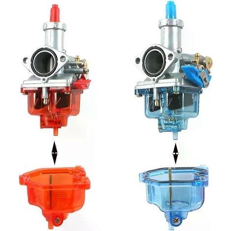Cuve à flotteur transparente à fond transparent pour carburateur de moto, compatible avec les modèles TMX125, 150, 200, PZ27 et CG125 (chambre de remplissage de 26 à 32 mm). (1/5)