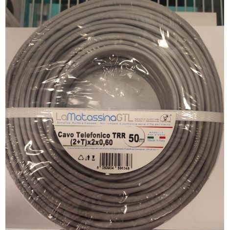 Cavo telefonico trr go-at topline (2+t)x2x0,60 50 metri -  mtph2+tx2x0,6050 (1/2)