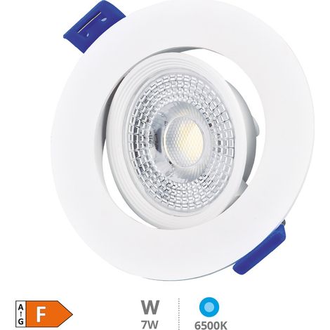 Aro basculante redondo empotrable LED Cumbo 7W 6500K Blanco (1/5)