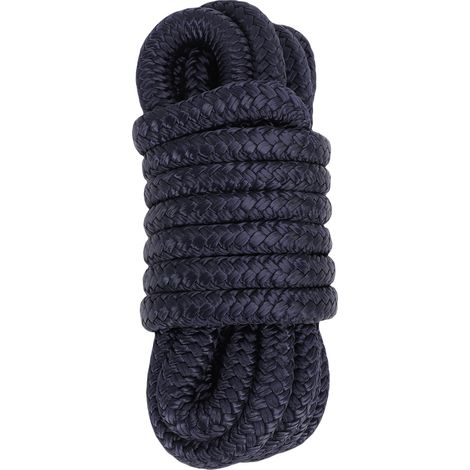 Ligne de quai de bateau, corde en nylon à double tissage pour amarrage avec boucle de 12 pouces, amarrage haute résistance de qualité marine, 1/2 pouce x 15 pieds, bleu marine (1/5)