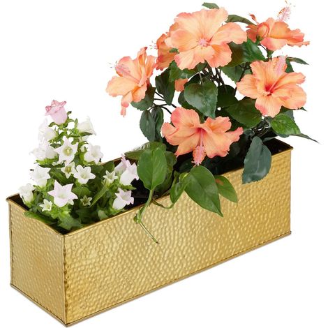 Jardinera de hierro galvanizado para ventana de interior