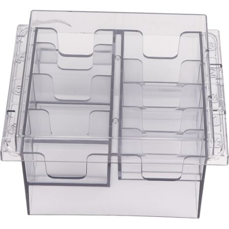 Peigne de rangement transparent gris, boîte de classement pour tondeuse à cheveux, étui de calibrage à compartiments, organiseur de coiffure (1/5)