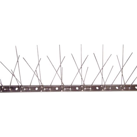 dissuasore in acciaio inox per volatili 100 cm 80 spilli repellente per uccelli piccioni colombi (1/5)