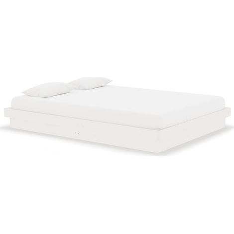 Giroletto Bianco in Legno Massello 140x190 cm vidaXL