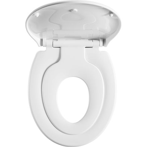 Abattant WC Enfant Familial avec Siège Enfant Magnétique, Cuvette Toilette Clipsable Forme O, Abattant WC Ovale avec Frein de Chute et Fermeture Douce pour Adultes et Enfants (1/5)