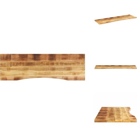 Dessus de bureau avec courbe 160x50x2,5 cm manguier massif brut - Dessus De Bureau - Dessus De Table - Dessus De Table De Remplacement - Dessus De Table En Bois (1/5)