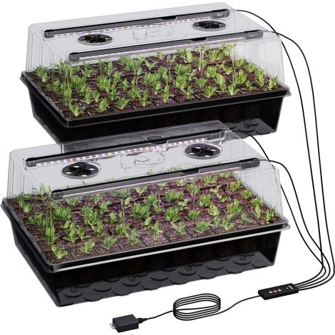 Self-Watering Starter Tray with Grow Light 60 Cells (2) (1/5)