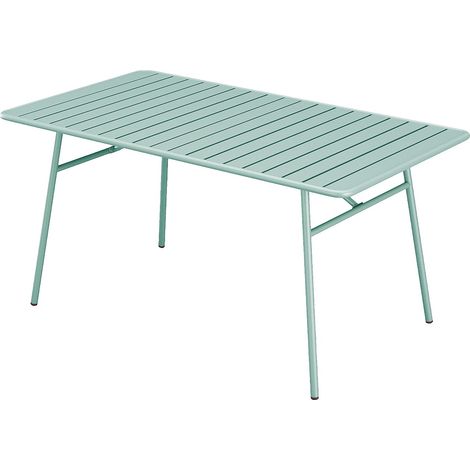 Table de jardin L.200 cm en métal - Vert amande - MIRMANDE de MYLIA