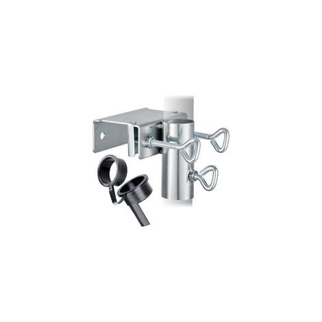 Support Parasol en Acier Galvanisé, Fixation Réglable pour Balustrade & Parapet de Balcon Massif et Stable