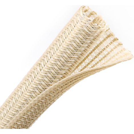 Manchon de Gestion de Câble Tressé Fendu de 3 m, Gaine de Protection de Cordon Flexible en Maille pour TV et Ordinateur (Bois, 5 mm) (1/5)
