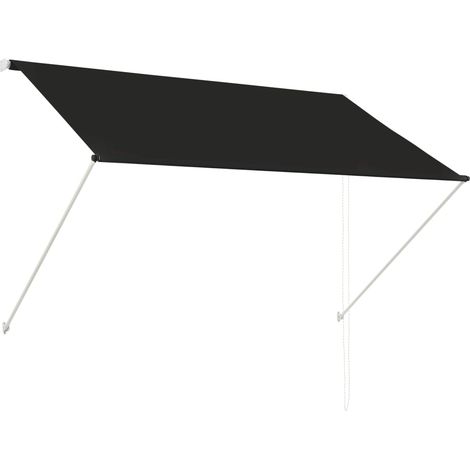 Auvent Marquise rétractable, Store Banne pour Jardin Balcon Terrasse, 200x150 cm Anthracite OIB5027E (1/5)