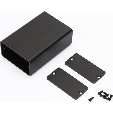 Boîte à instruments noire pour circuit imprimé, boîte de conception de type divisé pour produits électroniques (1/5)