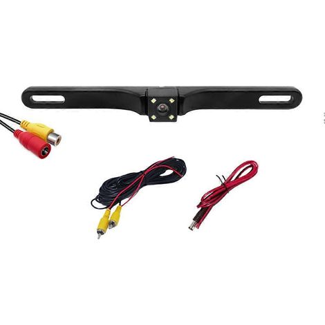 CVBS CCD-Rückfahrkamera mit Hilfslinien, Kennzeichenhalterung, 4 LEDs, B302 (1/5)