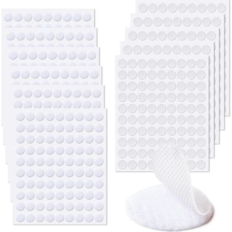 Attaches Velcro rondes auto-adhésives blanches S (1/5)