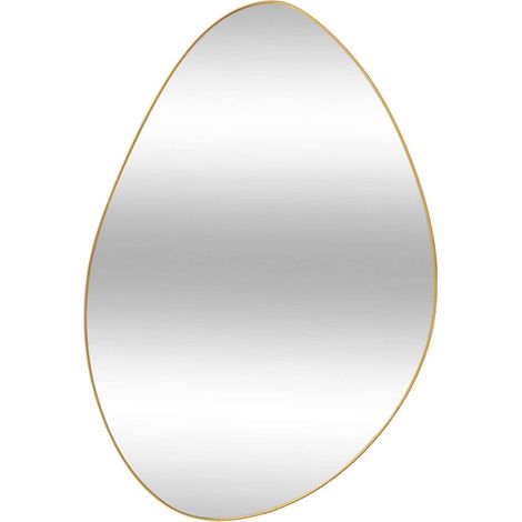 Atmosphera – Miroir sur pied en forme organique – Verre doré – Dimensions 40x1,5x60cm – Pour intérieur élégant et moderne