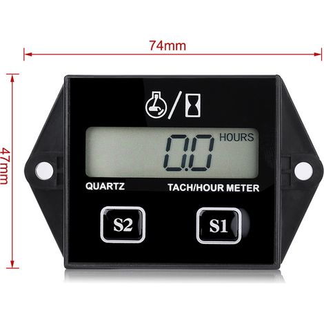 Tachymètre numérique LCD, compteur horaire, testeur de régime pour moteurs à essence 2/4 temps de moto (1/5)