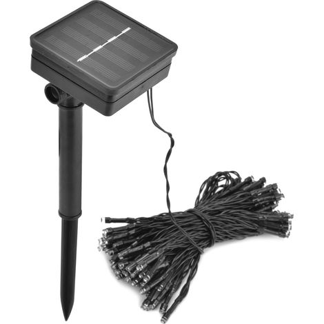 12 m lange, wasserdichte Solar-Lichterkette mit 100 mehrfarbigen LEDs für Terrasse, Garten und Gartenpartys (1/5)