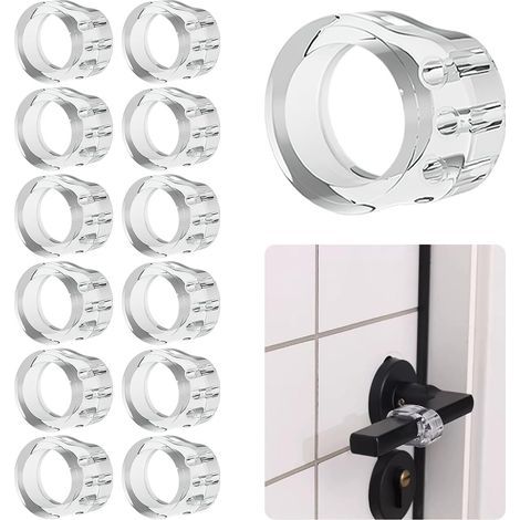 Lot de 12 tampons de protection pour poignée de porte, tampons transparents pour poignée de porte, protection pour poignée de porte-Muntra (1/5)