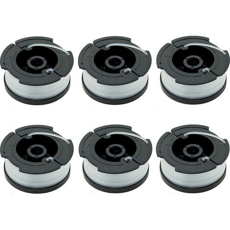 Pack of 6 A6481 A6485 spools for Black & Decker lawn trimmers (1/5)