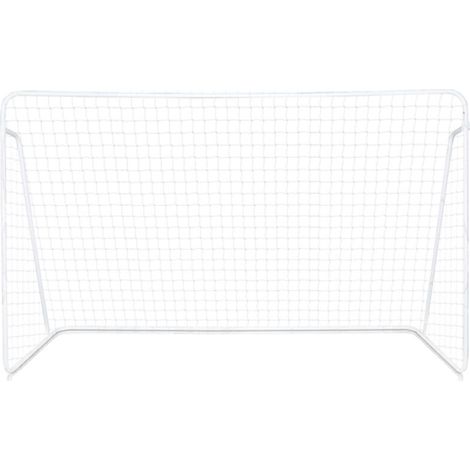 But de football en tube acier galvanisé 240x150x90cm – Maille 10x10cm – Diamètre tuyau Φ25x0,6mm – Léger et durable pour terrains de jeu (1/5)