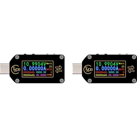 2X Rd Tc66 Type-C Pd DéClencheur USB VoltmèTre AmpèRemèTre Tension 2 Voies Compteur de Courant MultimèTre Pd Chargeur Batterie USB Testeur1