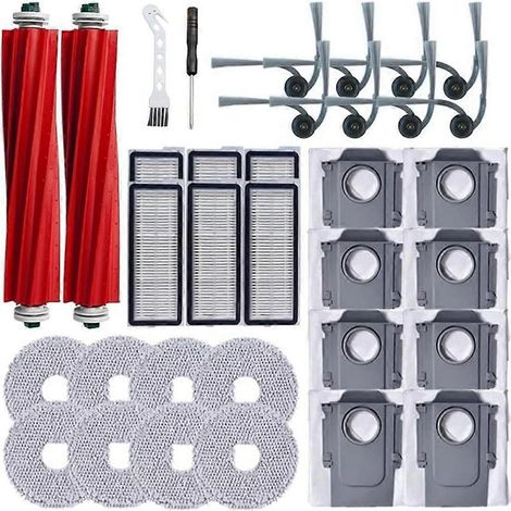 Main brosses latérales filtre HEPA serpillière sacs à poussière pour Roborock QV 35A, QV 35S, QR 798 (1/5)