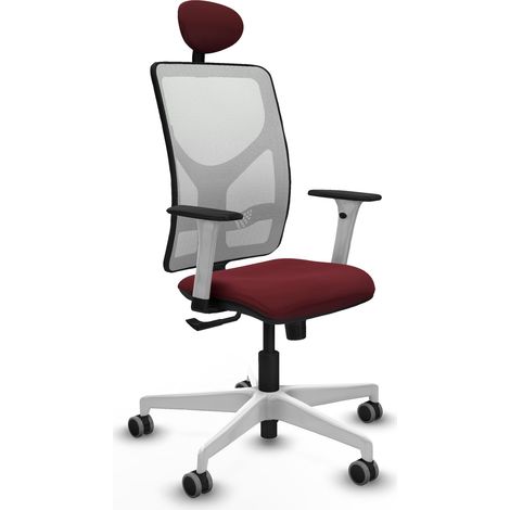 Silla de oficina piqueras y crespo Motilla cuero sintético granate (1/2)