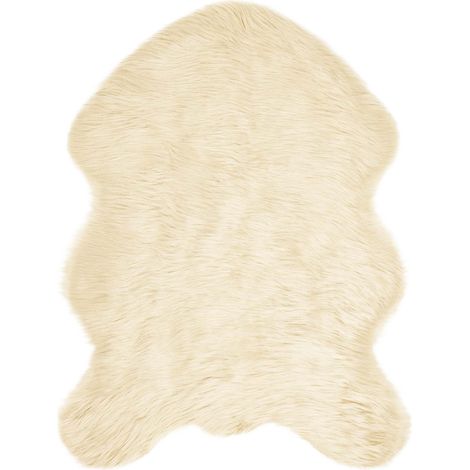 Maison Exclusive - Alfombra de de oveja sintética TAFALLA Crema 8
