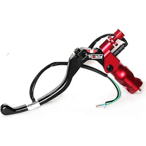 Levier d'embrayage/frein universel CNC pour moto (7/8" / 22 mm) compatible Honda, Yamaha, Kawasaki, Aprilia, motos tout-terrain et scooters - Rouge (1/5)