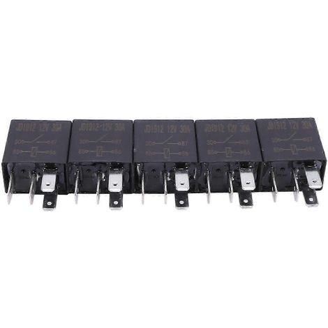 5 x 30A 12V 4-Pin Kfz-Relais-Kit SPST für Lüfter, Kraftstoffpumpe, Licht, Hupe, Edition 0710