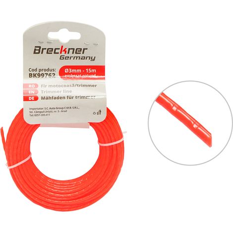 Filo per decespugliatore tondo goffrato 3mmx15m Breckner Germany (1/3)