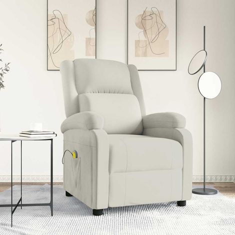 Massagesessel Creme Samt (1/5)